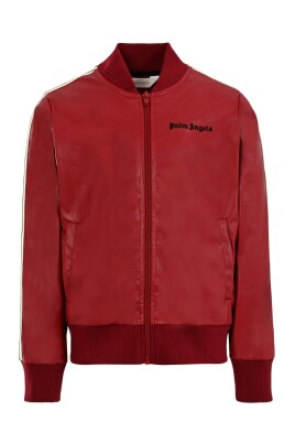 burgundy-faux-leather-bomber-jacket