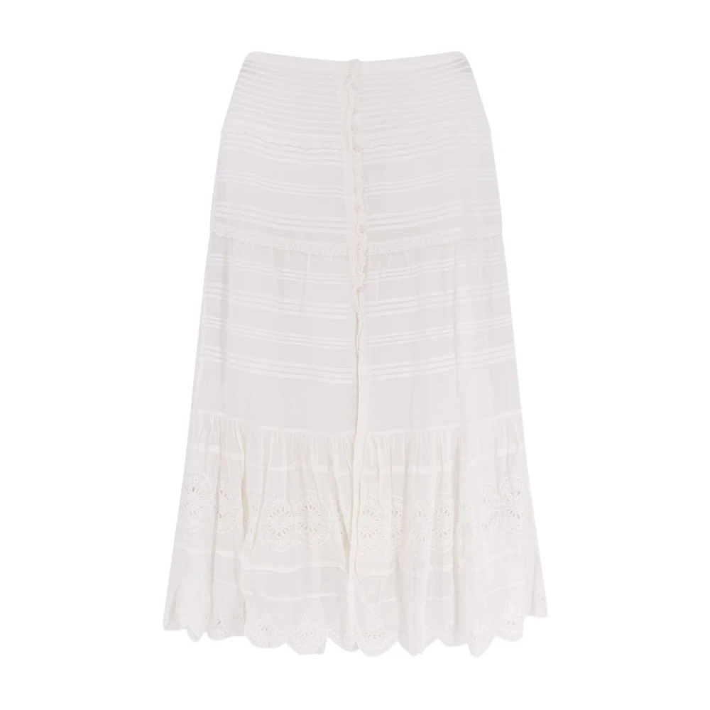 Marant Étoile Women's White Midi Skirts, S, Paoline Skirt