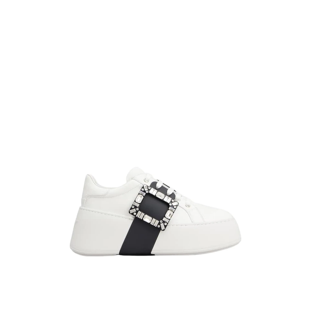 Roger Vivier Witte Hoge Zool Skate Sneaker Dames Schoenen