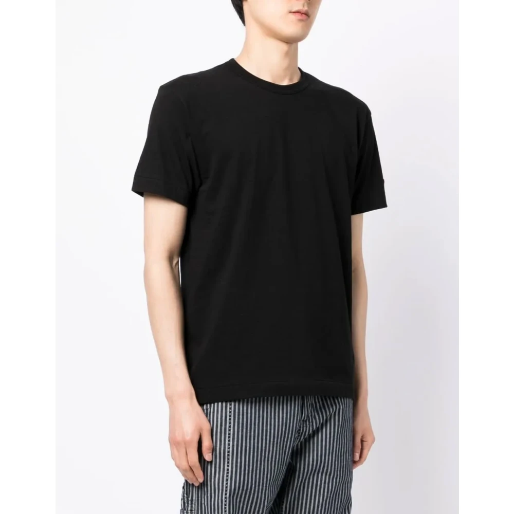 Comme des Garçons Logo Patch T-Shirt Zwart Korte Mouw Black Heren