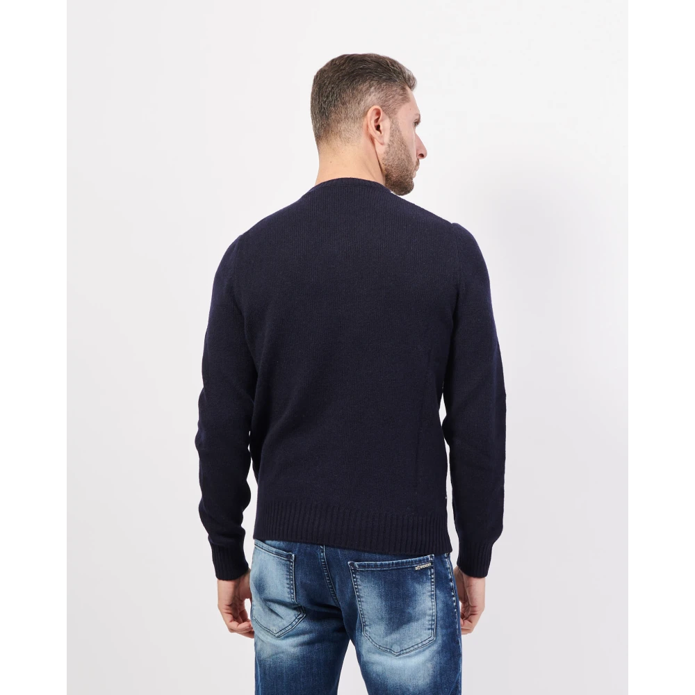 Gran Sasso Blauwe Geelong wollen trui Multicolor Heren