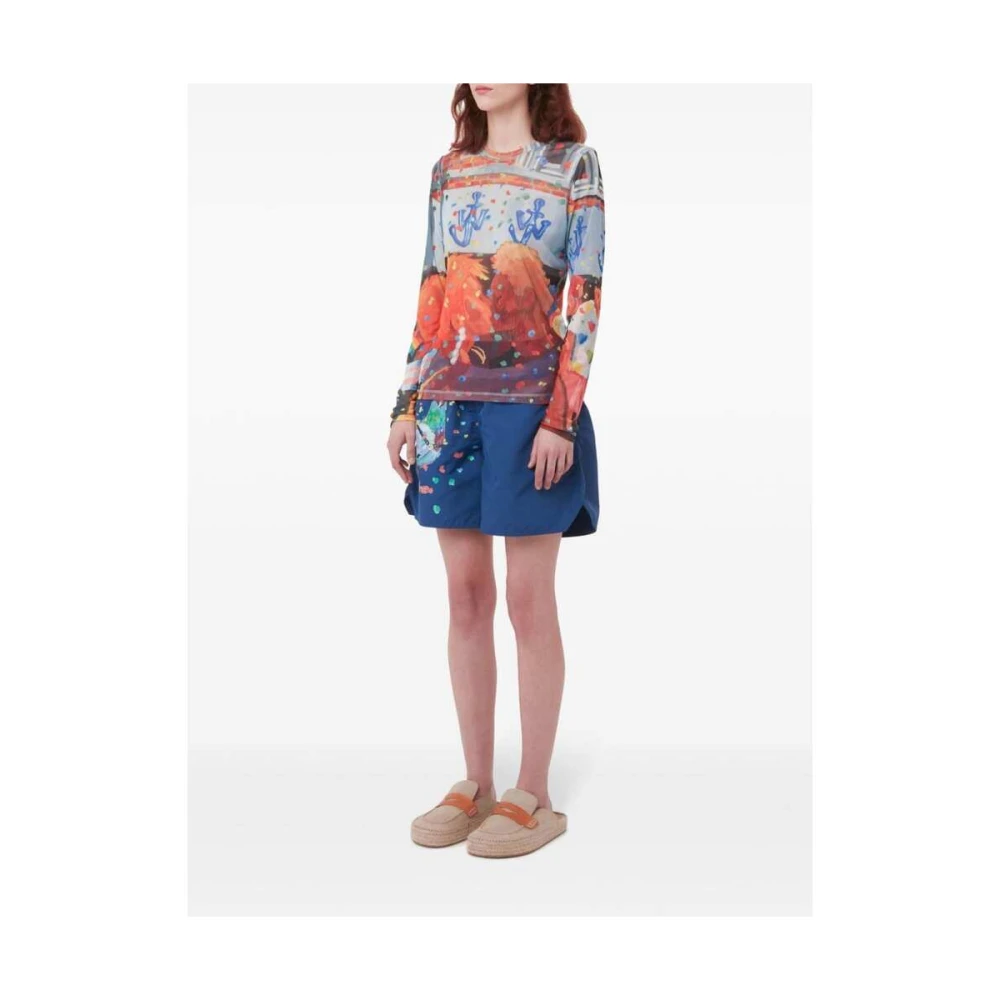 JW Anderson Multicolor Grafische Print Ronde Hals Sweater Multicolor Heren