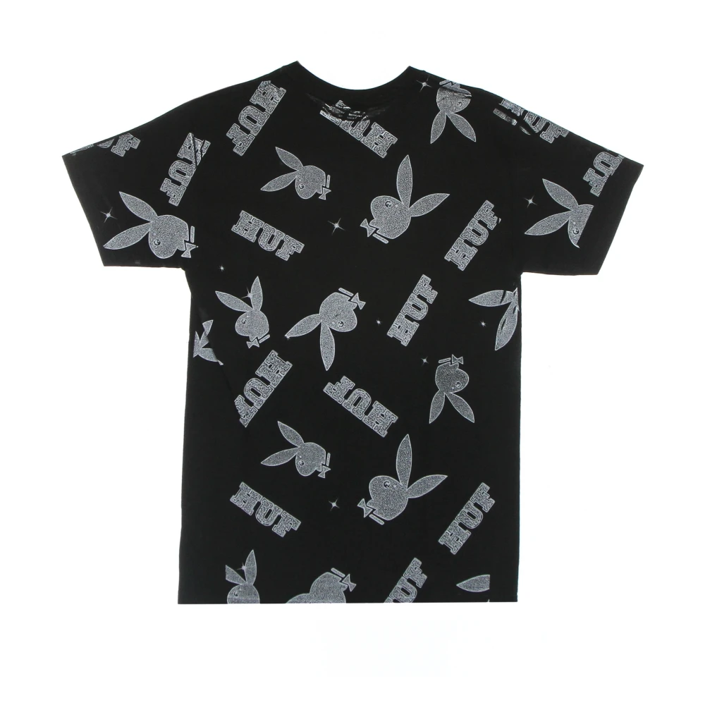 HUF Patroon Tee X Playboy Zwarte T-shirt Black Heren