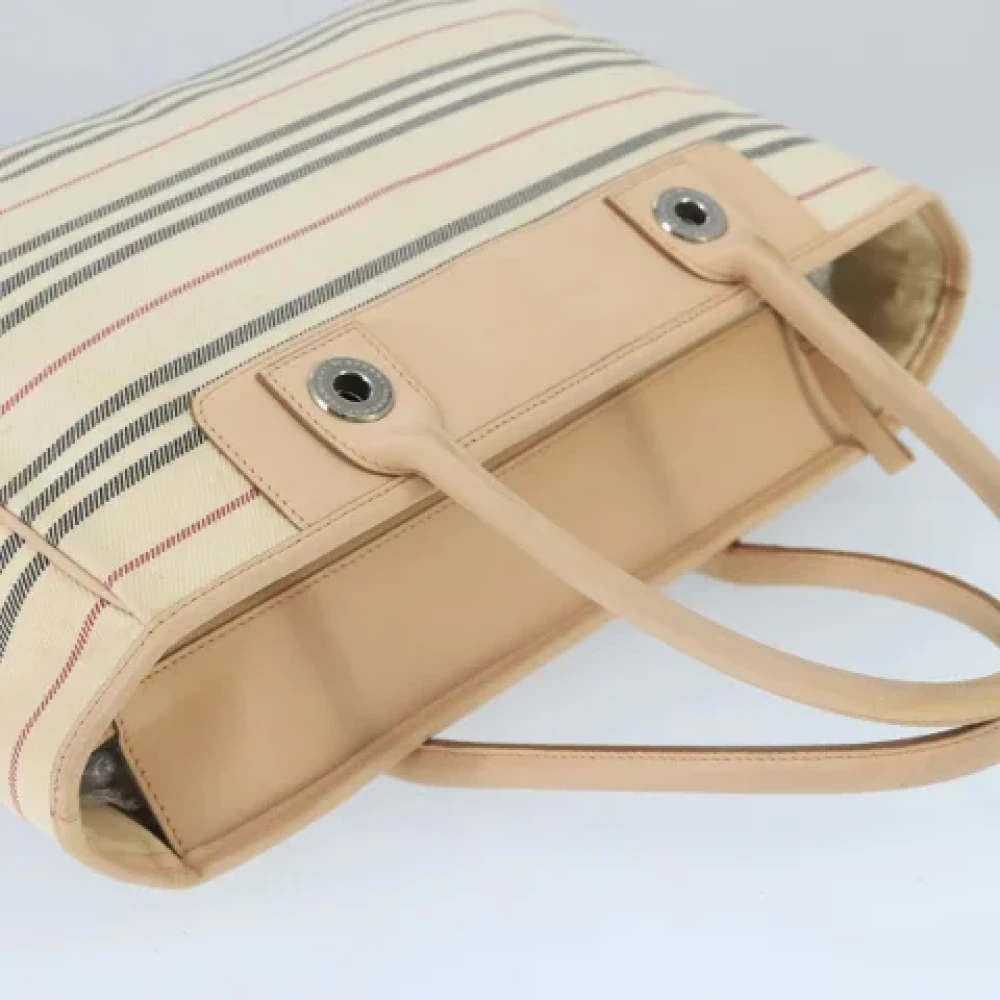 Burberry Vintage Pre-owned Canvas handbags Beige Dames