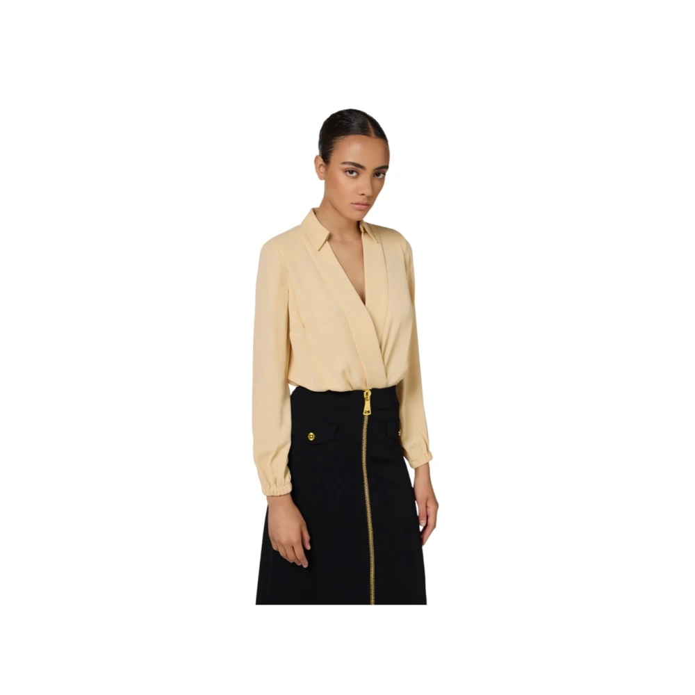 Elisabetta Franchi Body Blouse Beige Dames