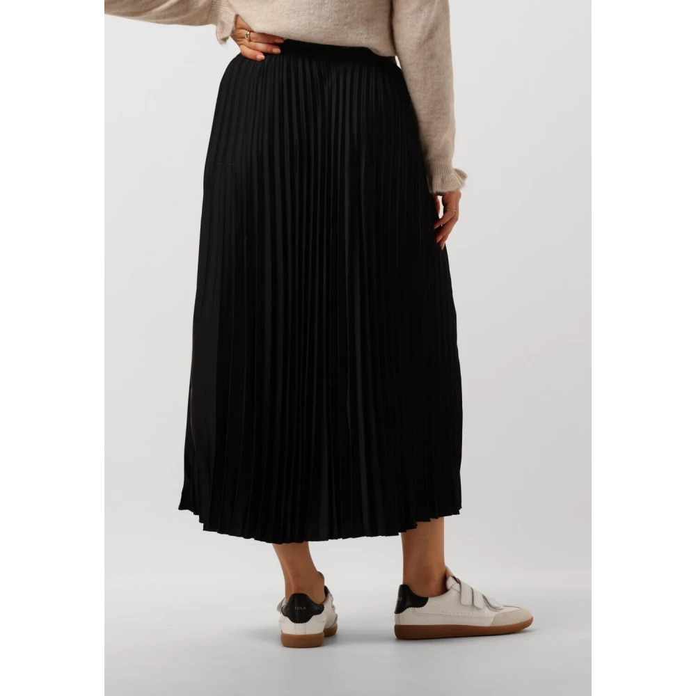 Y.A.S Elegante Zwarte Midi Rok Black Dames