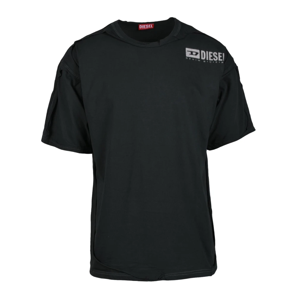 Diesel Katoenen T-shirt Black Heren