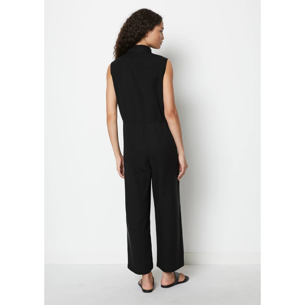 Marc O'Polo Mouwloze jumpsuit Black Dames