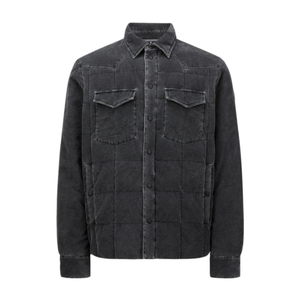 Moncler Corduroy Down-Gevoerde Shacket Gray Heren