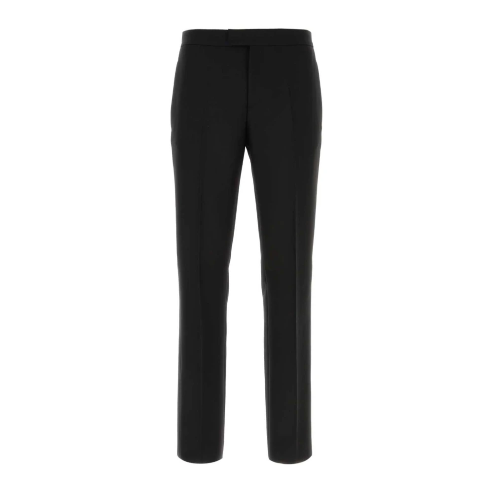 Versace Stijlvolle Zwarte Wollen Broek Black Heren