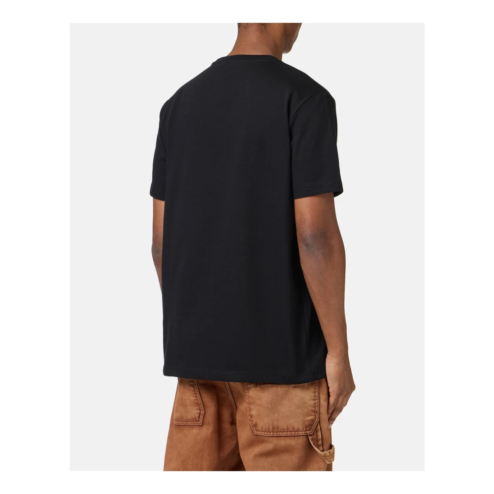 Iceberg Zwart klassiek regular fit katoenen jersey T-shirt Black Heren