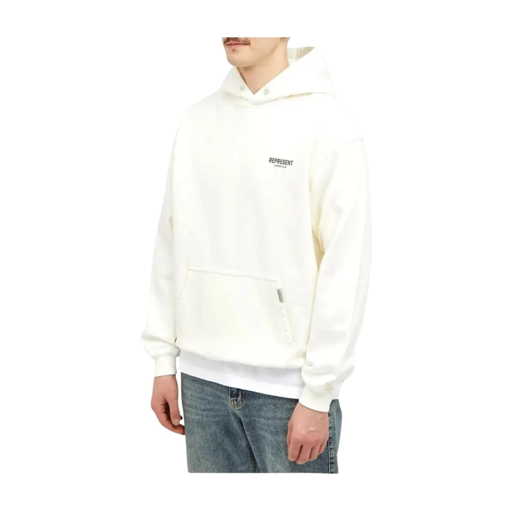 Represent Witte Katoenen Sweater White Heren