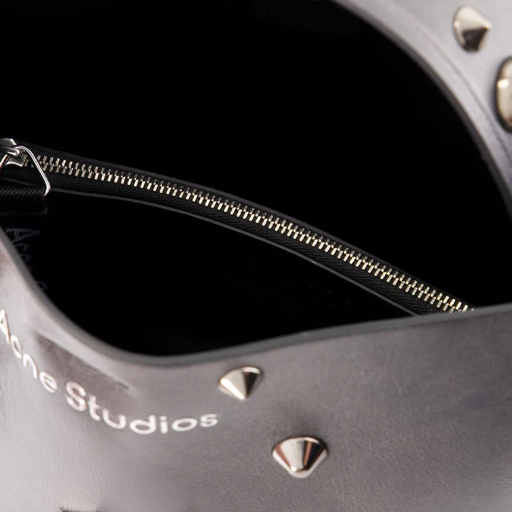 Acne Studios Zwarte Leren Mini Crossbody Tas Black Dames