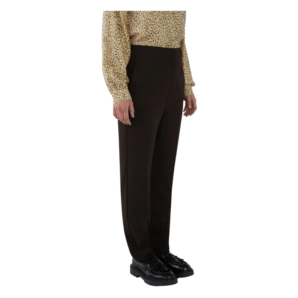 Iblues Bruine Jersey Broek Semi-Fitted Stijl Brown Dames