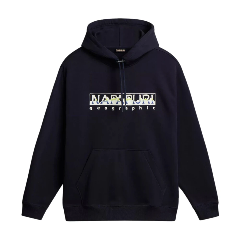 Napapijri Men's Blue Hoodies, M, Telemark Cotton Hoodie