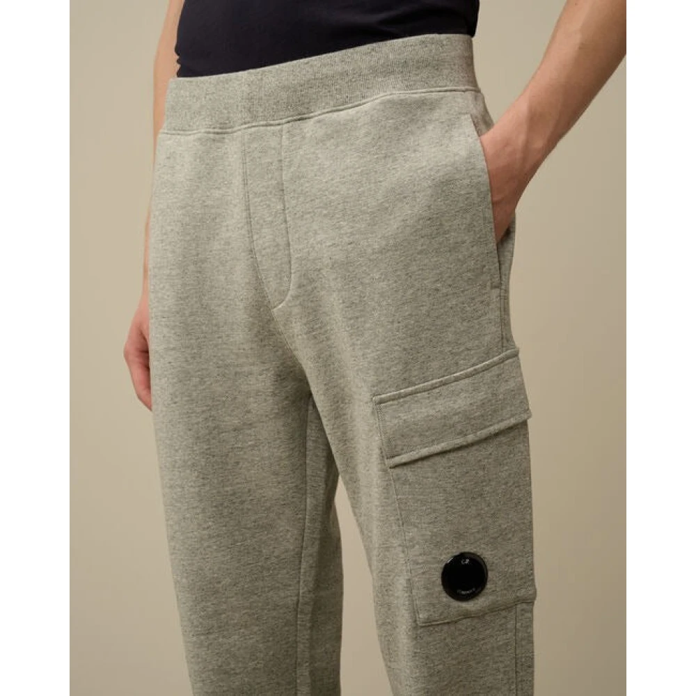 C.P. Company Verhoogde Fleece Cargo Sweatpants Gray Heren
