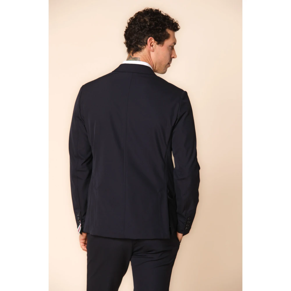Mason's Dynamische blazer in stretch jersey Blue Heren