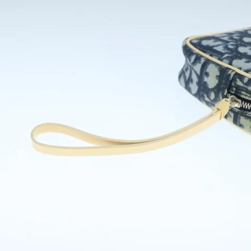 Dior Vintage Pre-owned Canvas clutches Blue Dames