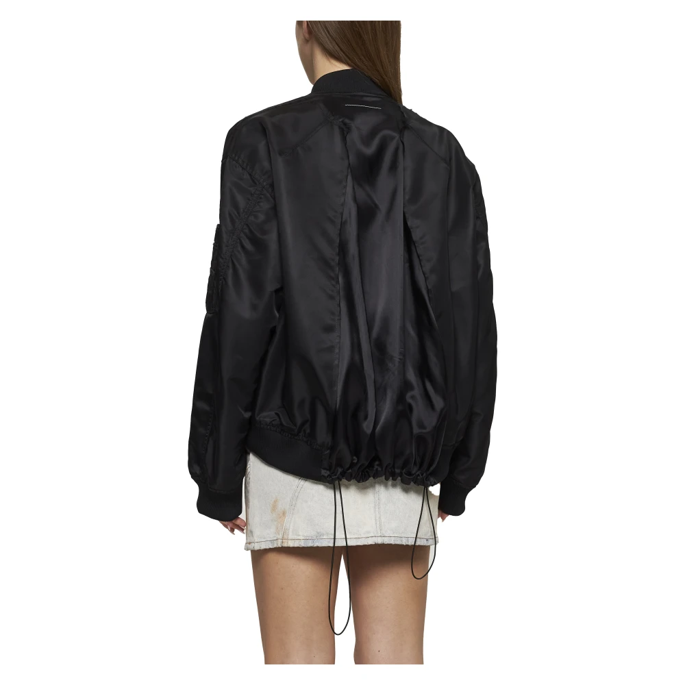 MM6 Maison Margiela Bomberjack met ritssluiting Black Dames