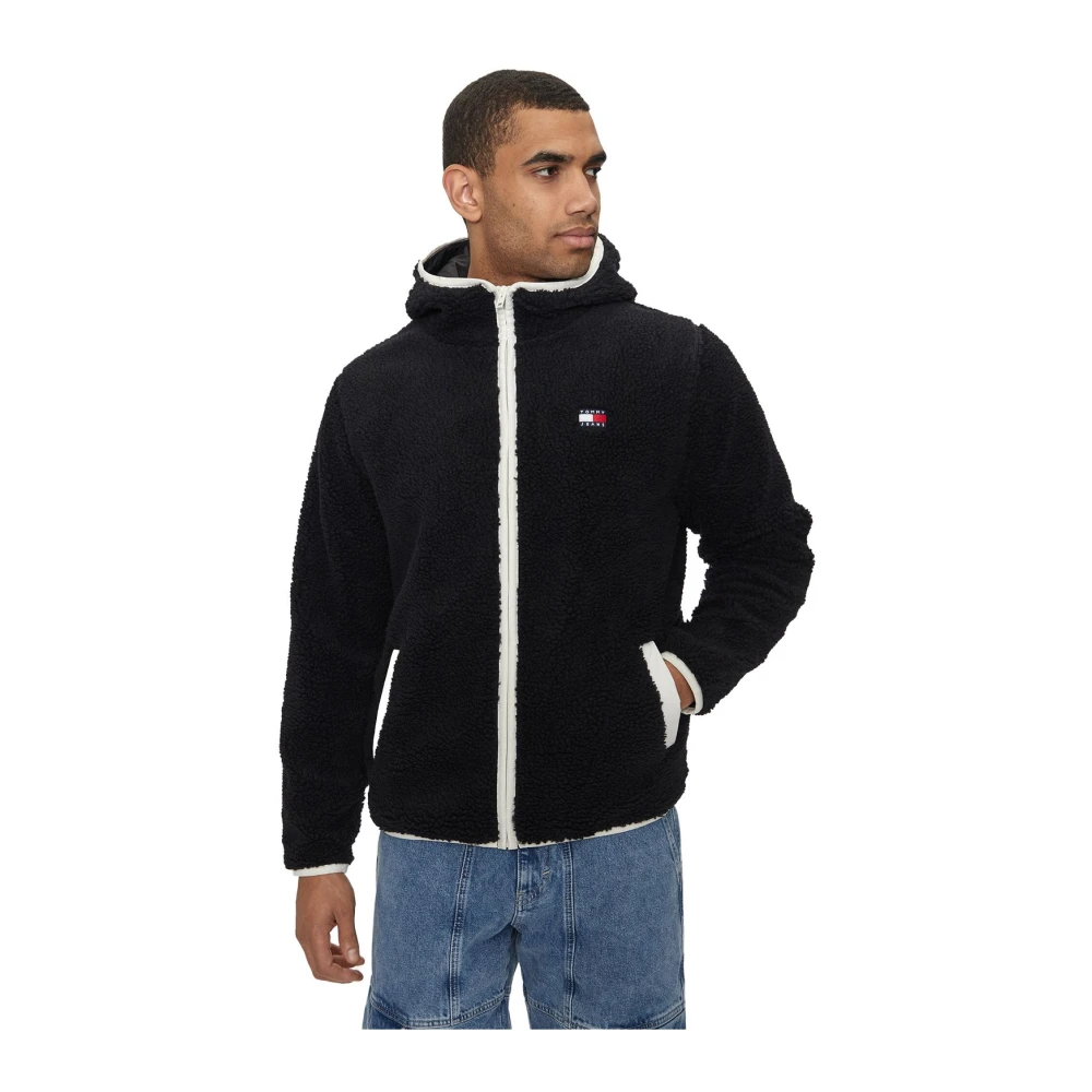 Tommy Jeans Stijlvolle Jas voor Mannen Black Heren