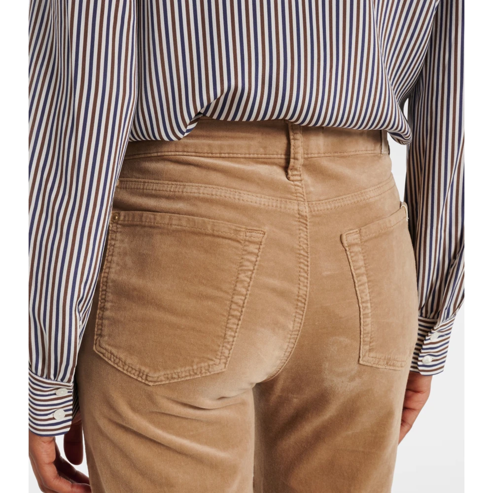 7 For All Mankind Jeans Flare: Denim blauw Beige Dames