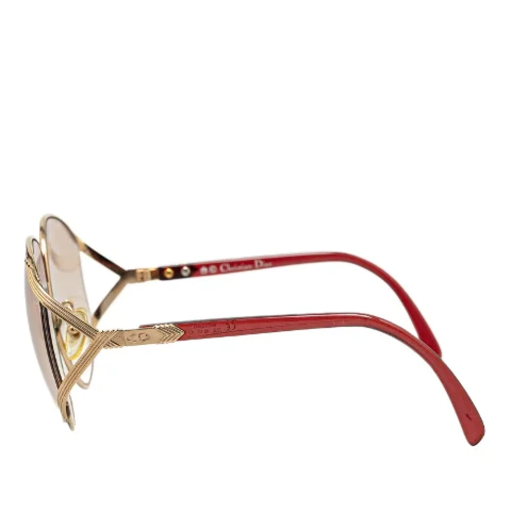 Dior Vintage Pre-owned Plastic sunglasses Yellow Dames