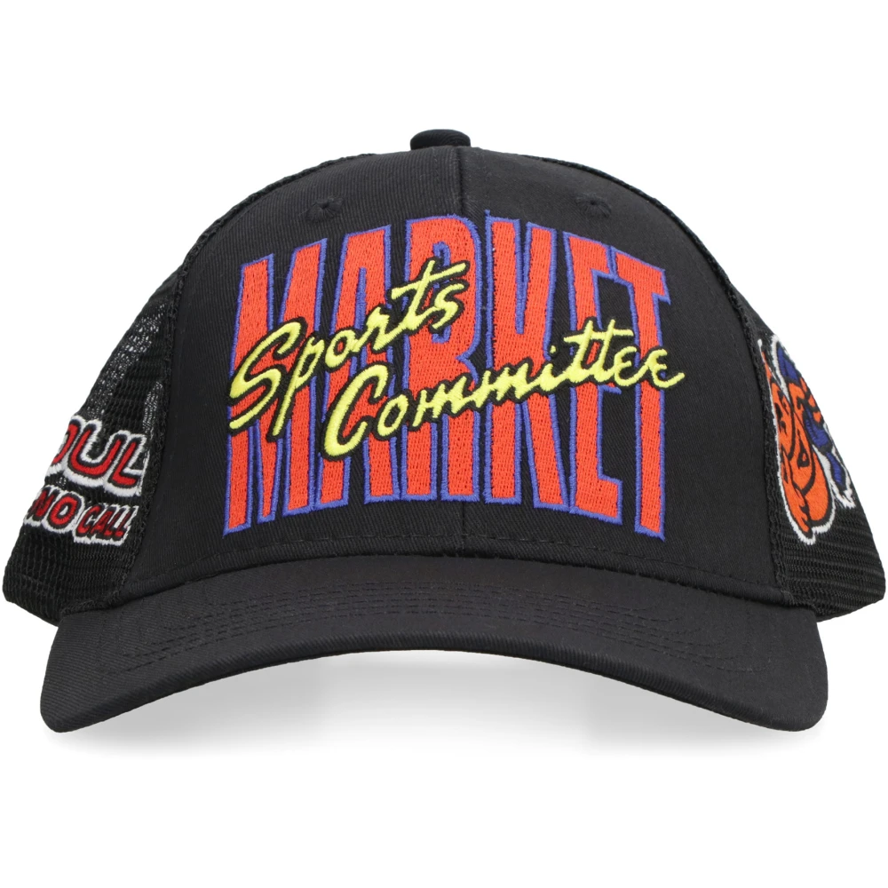 Market Geborduurde Mesh Baseballpet Black Heren