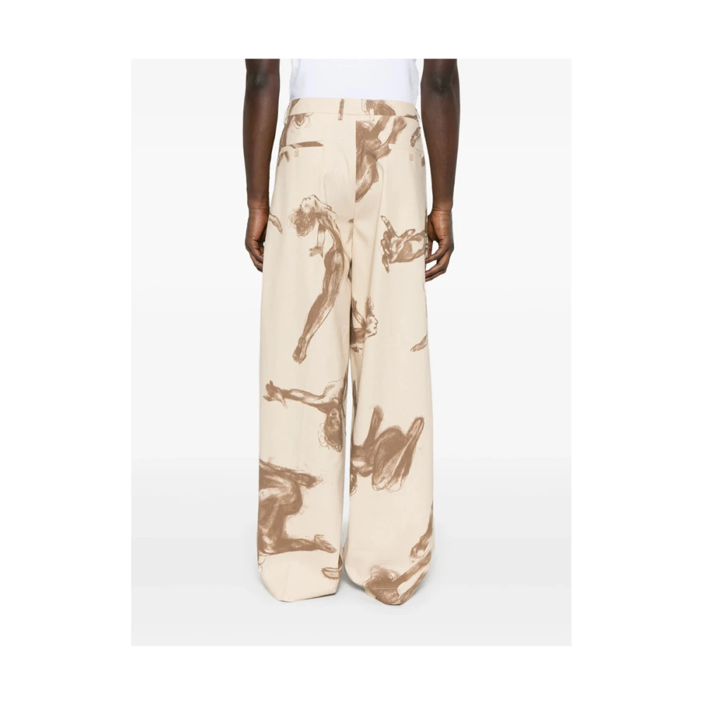 KidSuper Studios Ecru Kinderbroek met Verborgen Rits Beige Heren