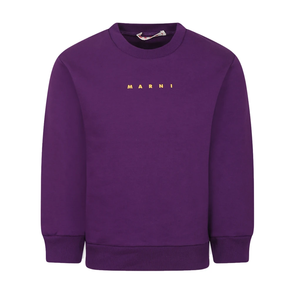 Marni Lila Rund Hals Sweatshirt Purple, Unisex