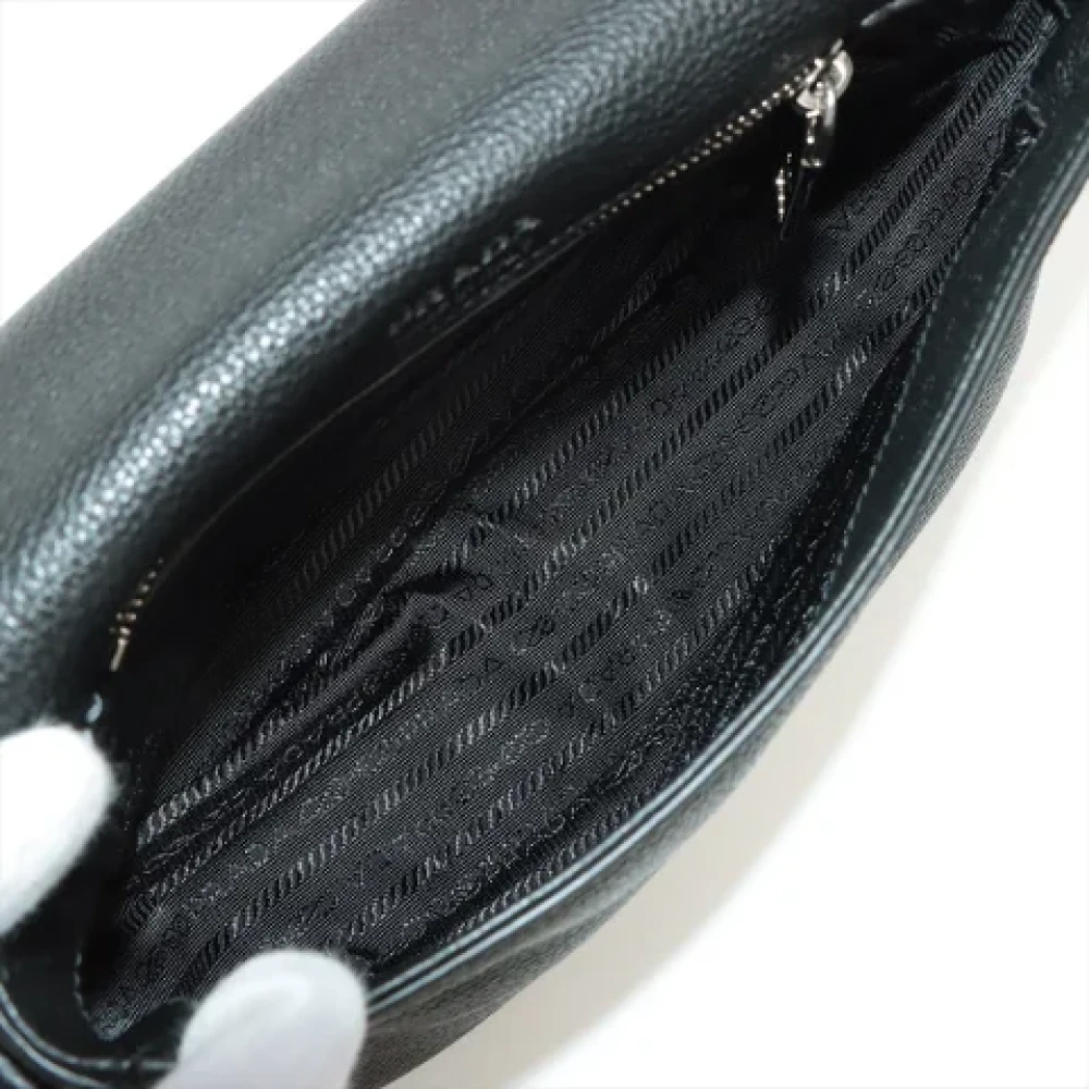 Prada Vintage Pre-owned Leather handbags Black Dames