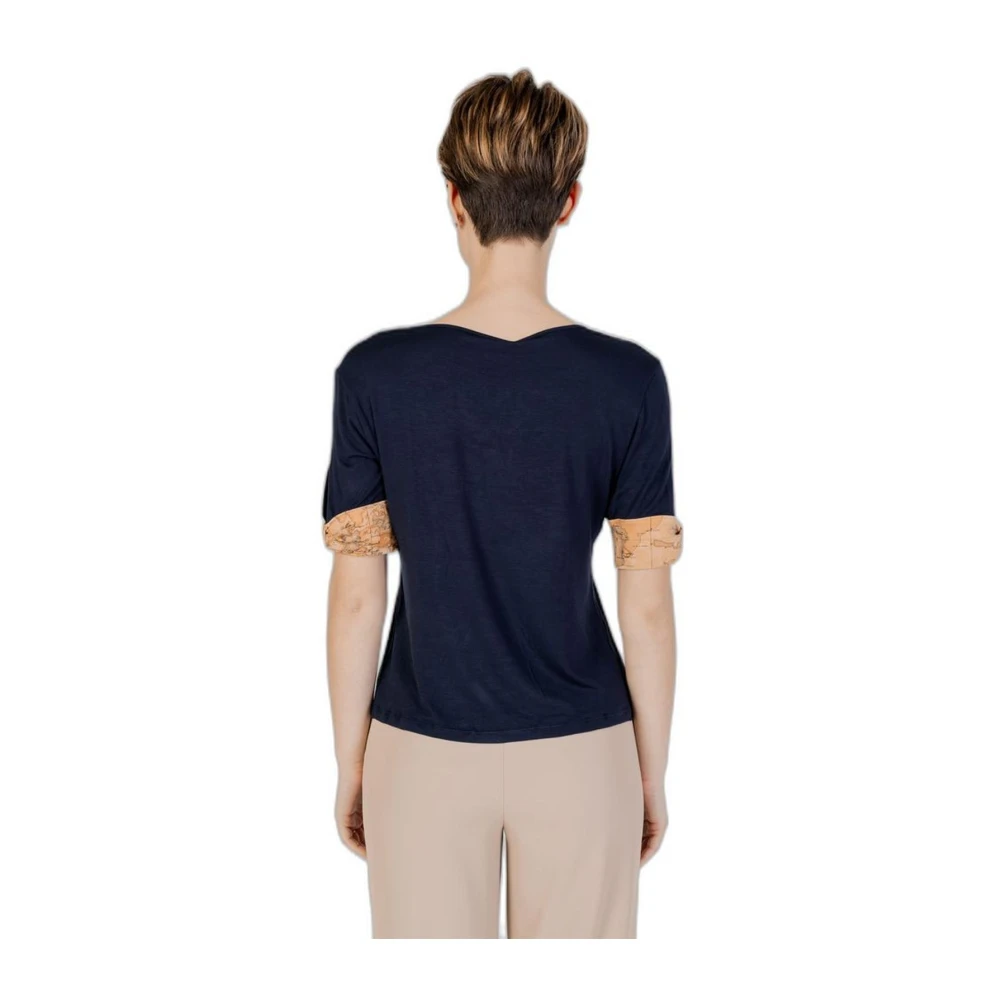 Alviero Martini 1a Classe Blauwe Viscose Top & T-Shirt Collectie Blue Dames
