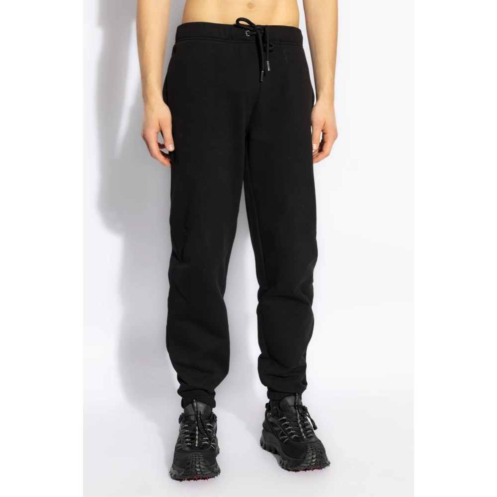Moncler Sweatpants met logo Black Heren