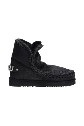 Mocka ankelboots med fårskinnfoder