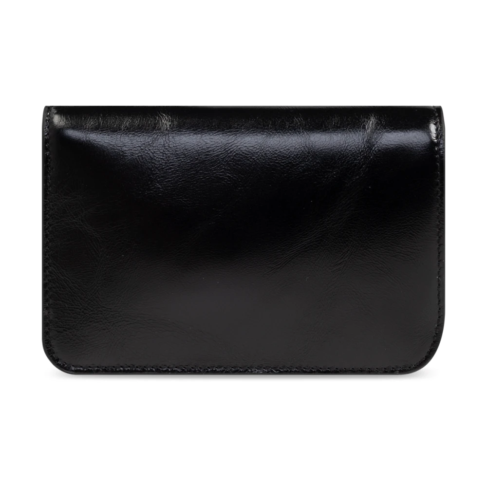 Chloé Leren portemonnee met logo Black Dames