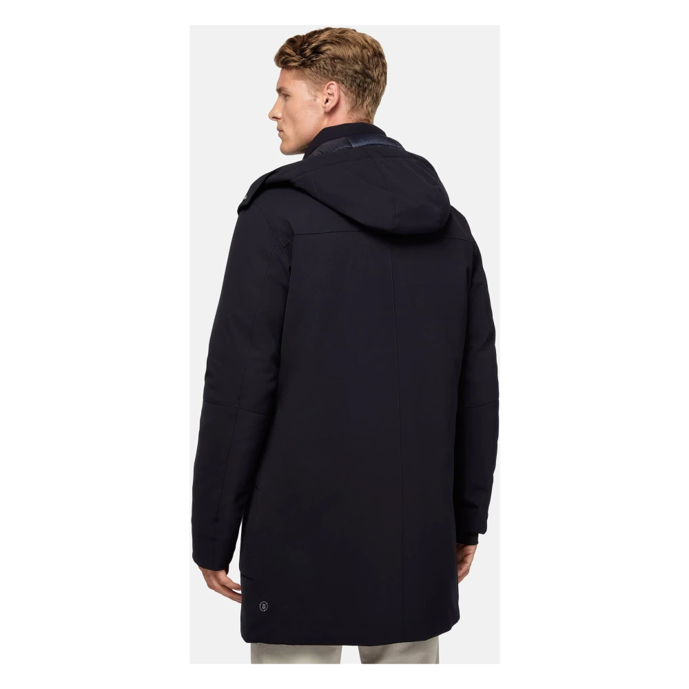 Boggi Milano Parka van technisch gevoerd materiaal Blue Heren