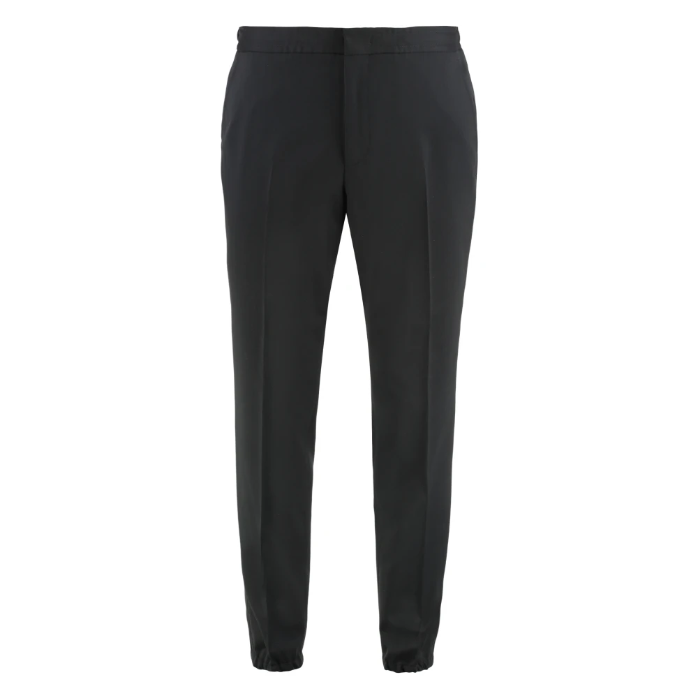 Zegna Homme Noir Pantalons, Taille: 2XL Pantalon En Mélange De Laine