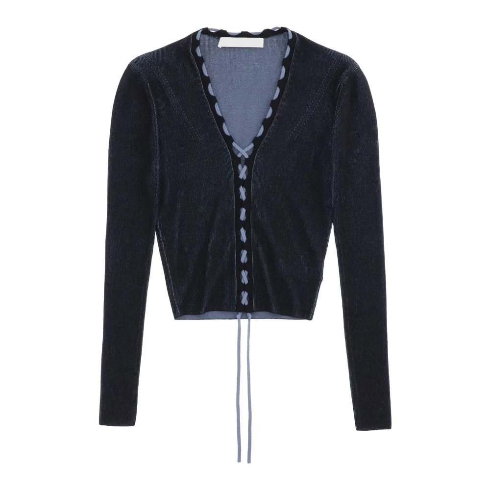 Dion Lee Tweekleurige vetercardigan Black Dames