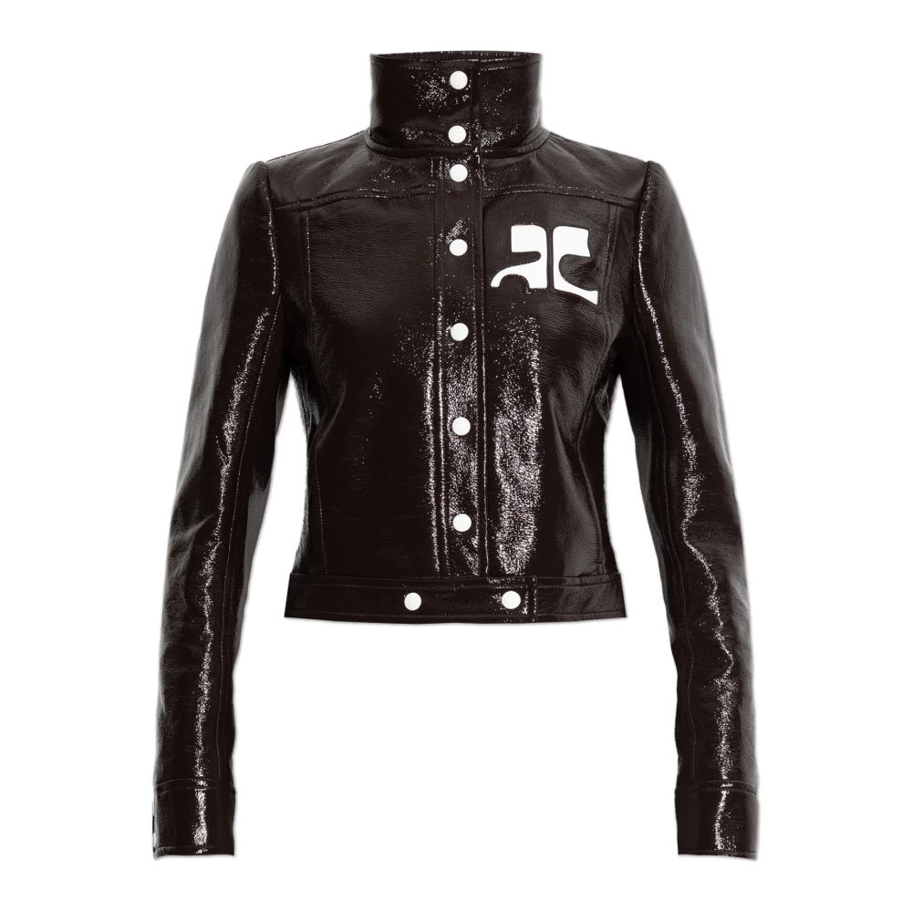 Courrèges Femme Marron - Logo Jacket - Vestes - Brun - Taille: 36 Fr