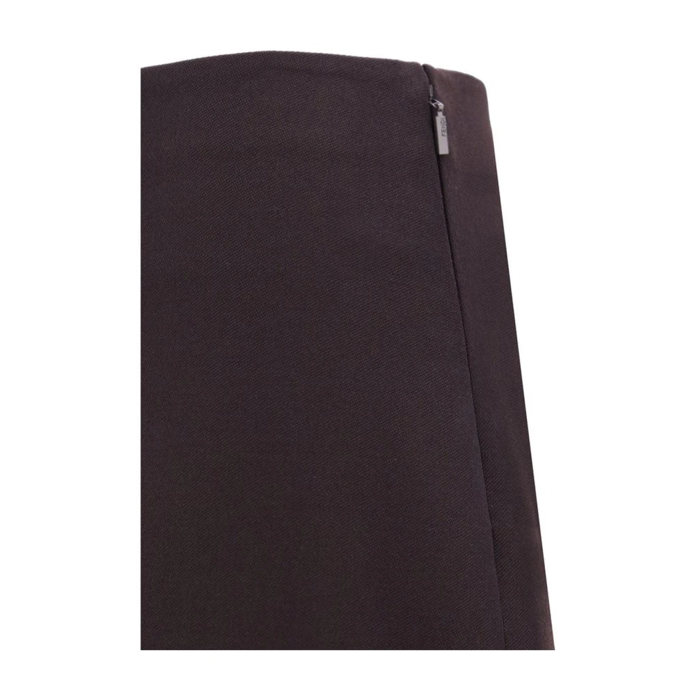 Fendi Midi Wollen Rok met Zijritsen Red Dames