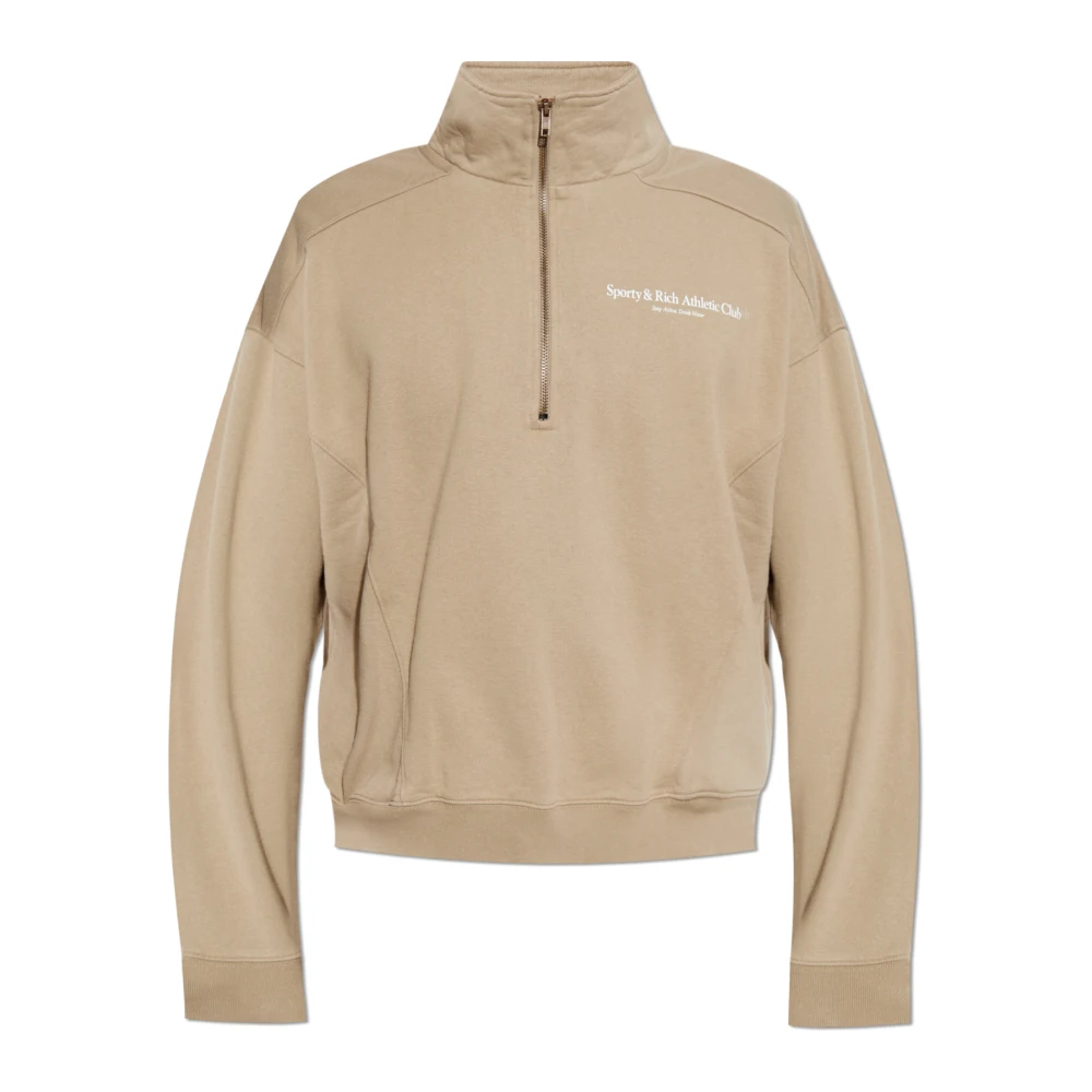 Sporty & Rich Sweatshirt uit de Athletic Club-collectie Brown Unisex