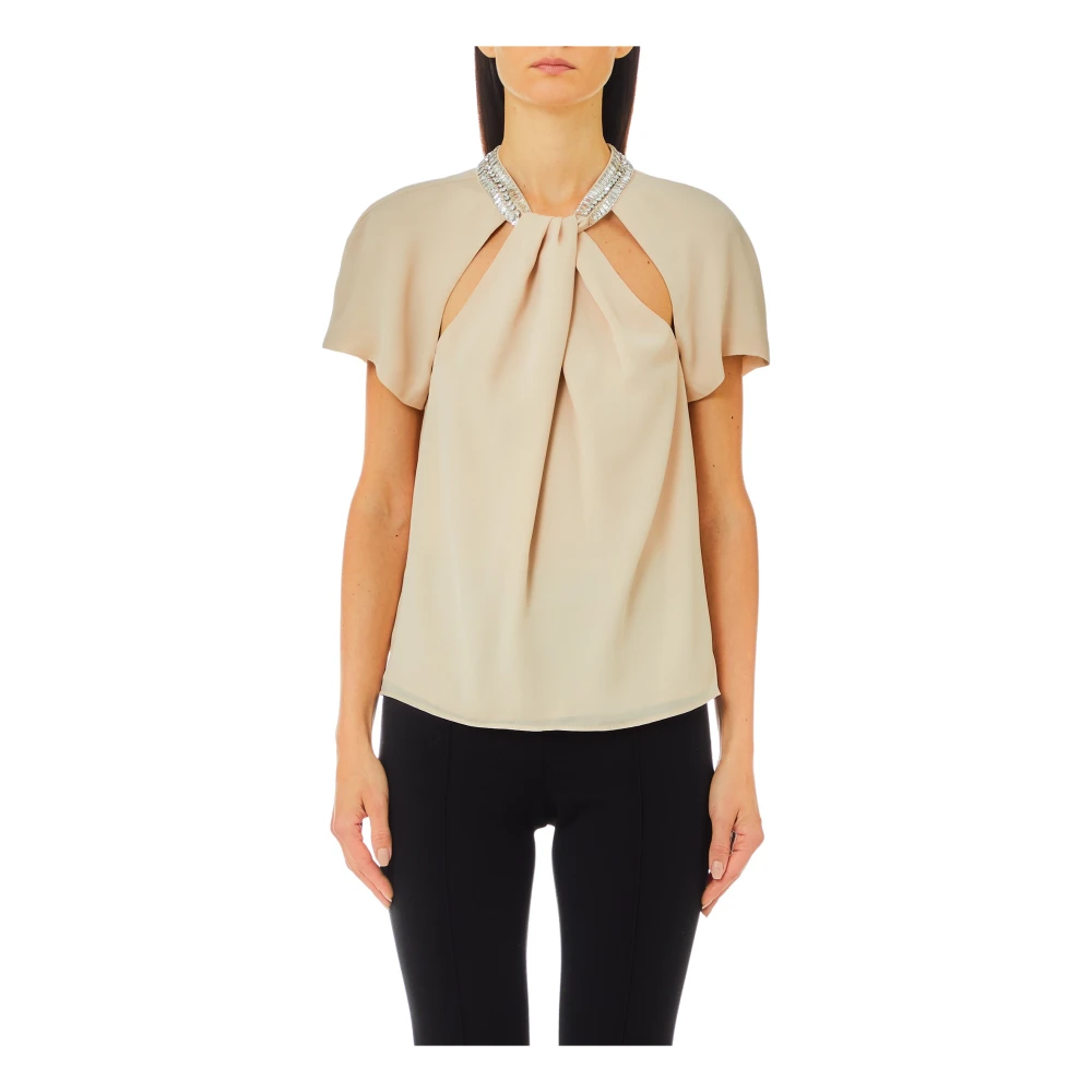 Liu Jo Geborduurde Top Beige Dames