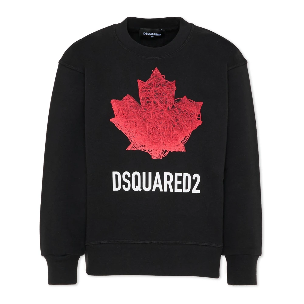 Dsquared2 Unisex Kids Black Round Neck Sweatshirt - Kids Sweatshirts - 16 Y - Kids