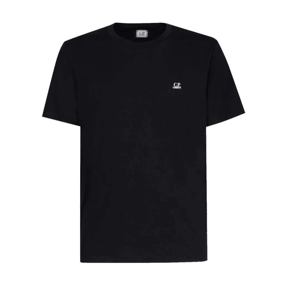 C.p. Company Men's Black Jersey Goggle T-Shirt With Graphic Print