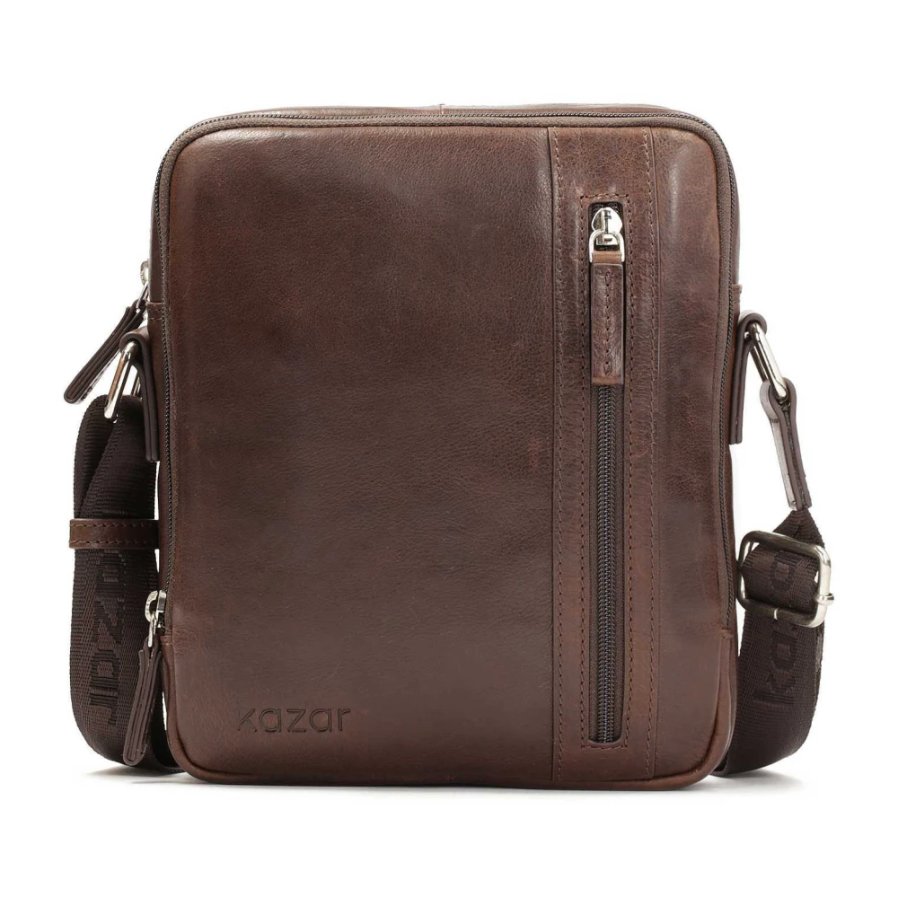Kazar Bruine leren crossbody tas Brown Dames