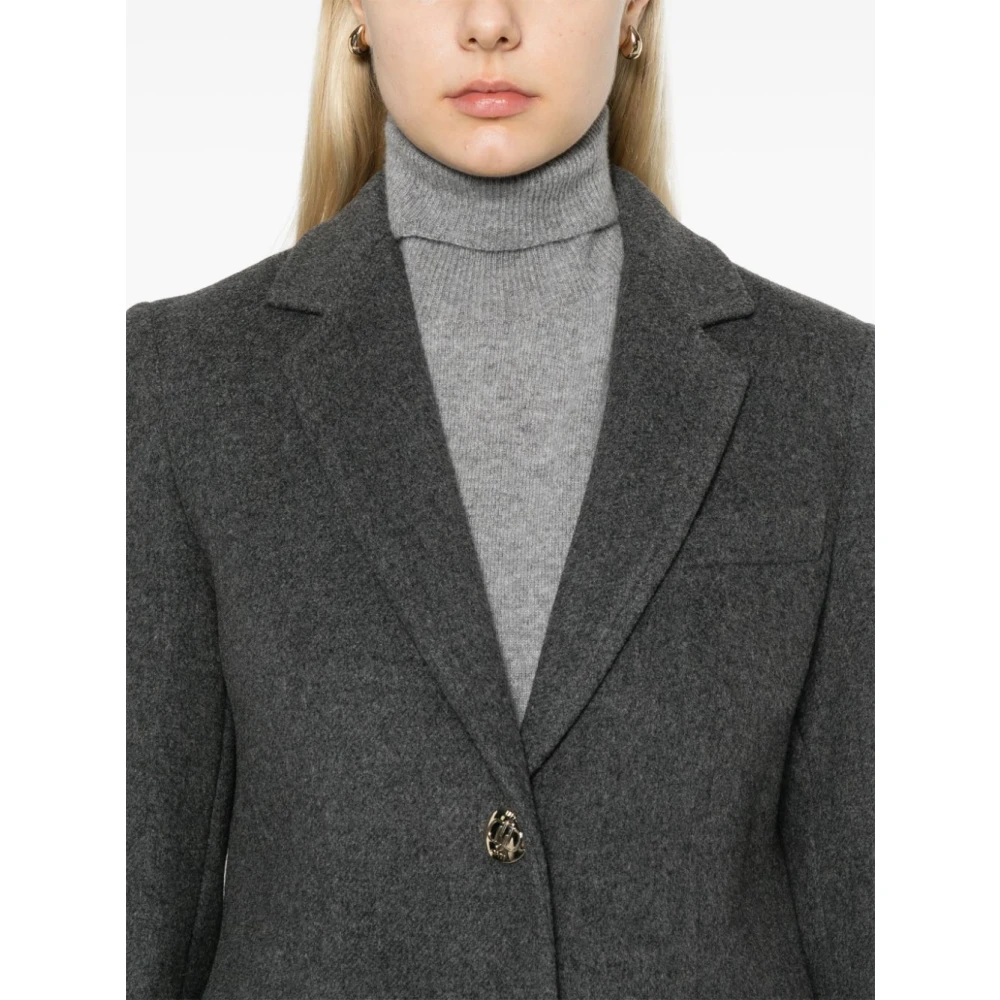 Liu Jo Grijze Wollen Overjas Gray Dames