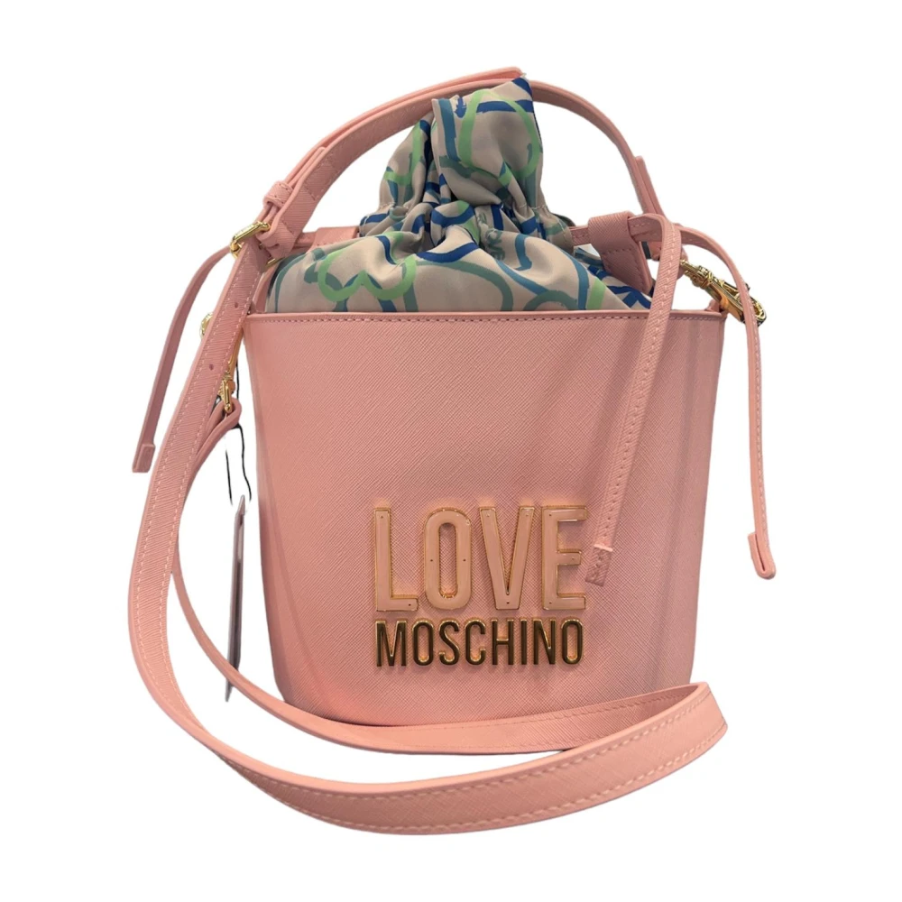 Love Moschino Stijlvolle PU-tas Pink Dames