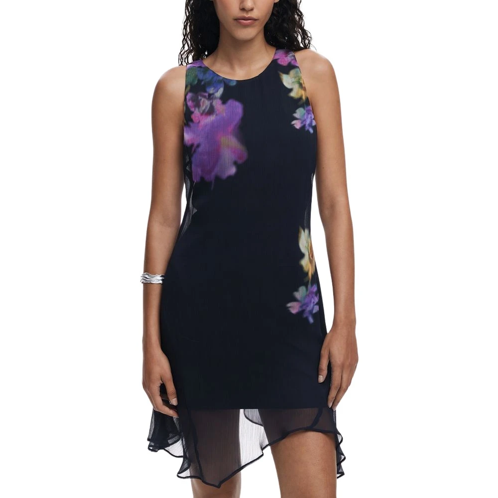 Desigual Women's Black Dress With Bold Print