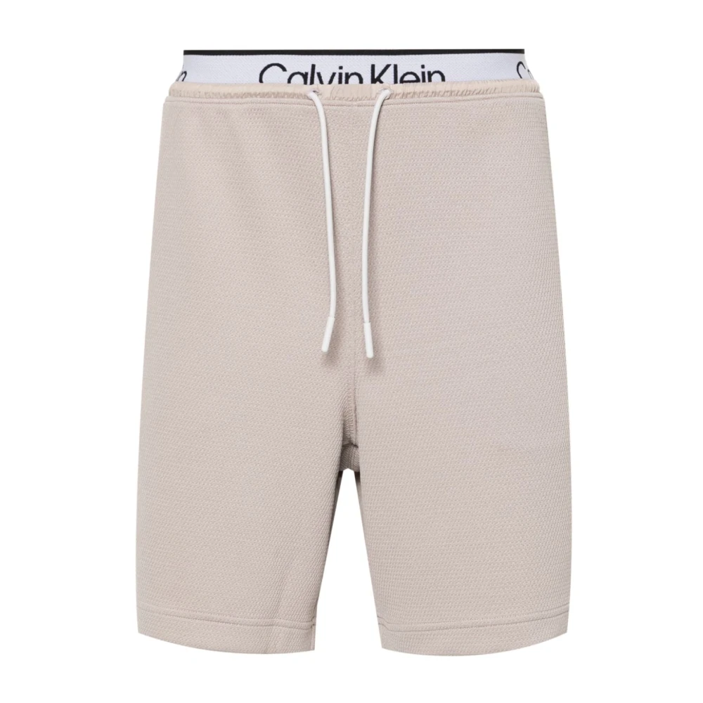 Calvin Klein Beige Sport Shorts voor Mannen Beige Heren