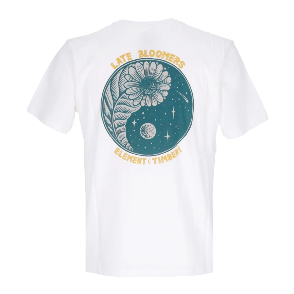 Element Off White Tee met Timber Borduurwerk White Heren