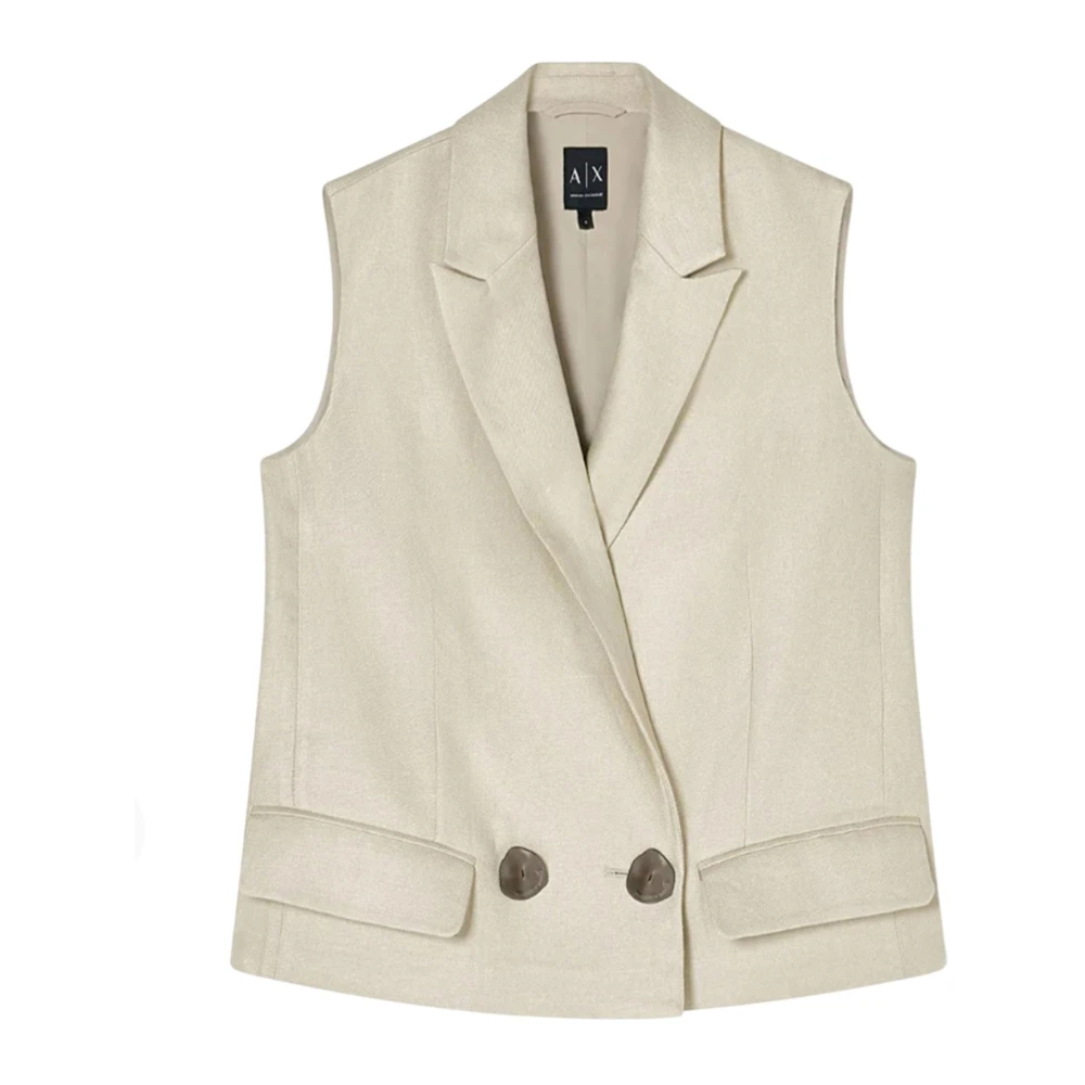 Armani Exchange Vrouw Beige Jassen Dames, S, Vests